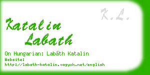 katalin labath business card