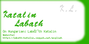 katalin labath business card